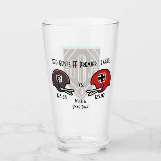 SwagBrag6 Der Rote / Lucky Pint Glass Glas (Vorderseite)