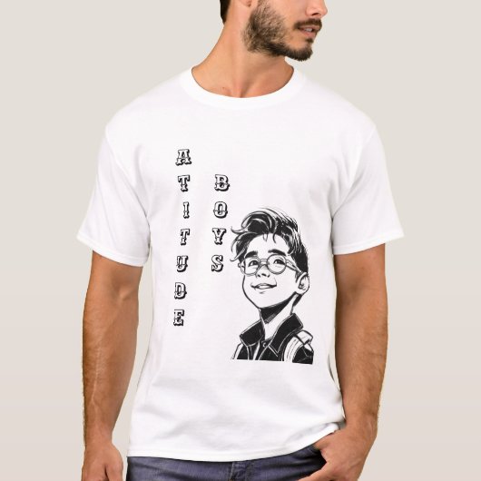 Swagger in Style: Attitude Boys T-Shirt Collection (Vorderseite)