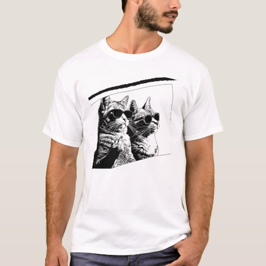 Swaggin Sunglasses Cat T-Shirt (Vorderseite)