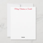 Swahili Christmas Feiertagskarte (Rückseite)