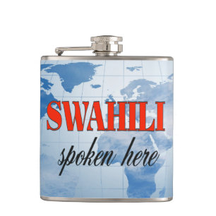 Swahili spricht hier trübe Erde Flachmann