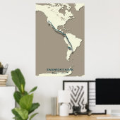 Swainsons "Hawk Migration Map" - Minimalistisch Vi Poster (Heimbüro)