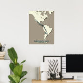 Swainsons "Hawk Migration Map" - Minimalistisch Vi Poster (Heimbüro)