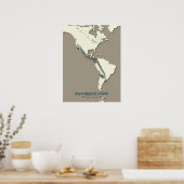 Swainsons "Hawk Migration Map" - Minimalistisch Vi Poster (Küche)
