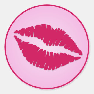 SWAK Lips Runder Aufkleber