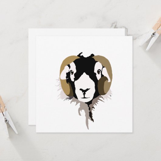 Swaledale Schafe Karte (Vorderseite/Rückseite Beispiel)