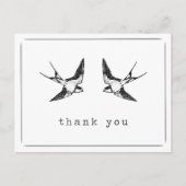 Swallow Bird Vielen Dank Postcard Postkarte (Vorderseite)