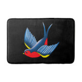 Swallow Red Blue Tattoo Badematte (Vorderseite)