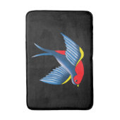 Swallow Red Blue Tattoo Badematte (Vorderseite Vertikal)