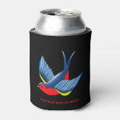 Swallow Red Blue Tattoo Dosenkühler (Kanne Vorderseite)
