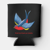 Swallow Red Blue Tattoo Dosenkühler (Vorderseite)