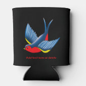 Swallow Red Blue Tattoo Dosenkühler (Rückseite)