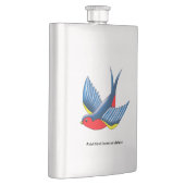 Swallow Red Blue Tattoo Flachmann (Rechts)
