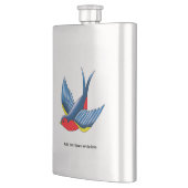 Swallow Red Blue Tattoo Flachmann (Links)