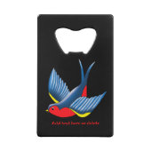Swallow Red Blue Tattoo Geldbeutel Flaschenöffner (Rückseite)