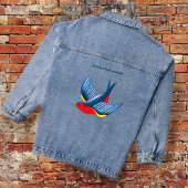 Swallow Red Blue Tattoo Jeansjacke