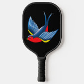 Swallow Red Blue Tattoo Pickleball Schläger (Rückseite)