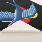 Swallow Red Blue Tattoo Sherpadecke (3/4)