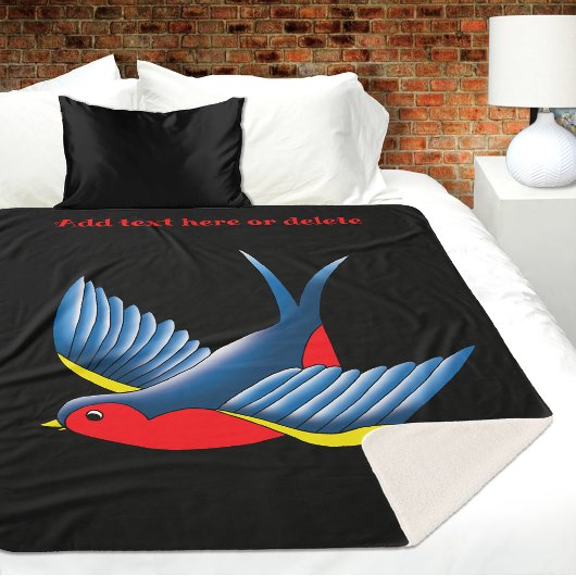 Swallow Red Blue Tattoo Sherpadecke