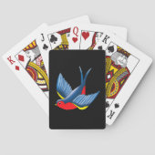 Swallow Red Blue Tattoo Spielkarten (Rückseite)