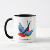 Swallow Red Blue Tattoo Tasse (Links)