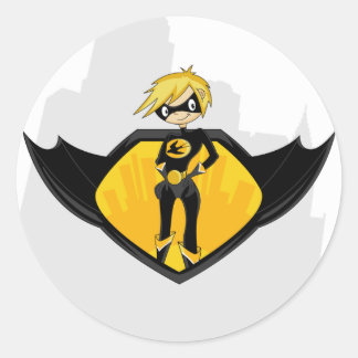Swallow Superhero Abzeichen Runder Aufkleber