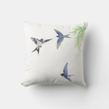 swallow throw pillow imitating Imitation embroider