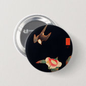 Swallow und Camellia (1900) von Ito Jakuchu Button (Vorne & Hinten)