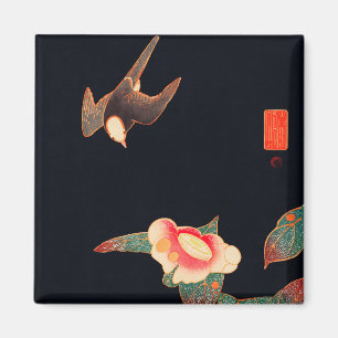 Swallow und Camellia (1900) von Ito Jakuchu Magnet
