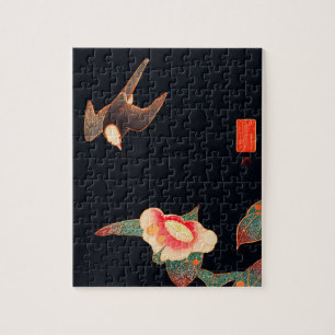 Swallow und Camellia (1900) von Ito Jakuchu Puzzle