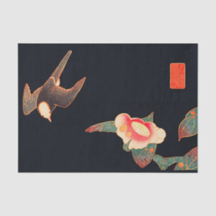 Swallow und Camellia (1900) von Ito Jakuchu Seidenpapier