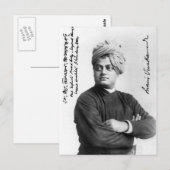 Swami Vivekanada in America 1893 Vintag Post Postkarte (Vorne/Hinten)