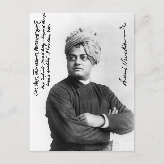 Swami Vivekanada in America 1893 Vintag Post Postkarte (Vorderseite)