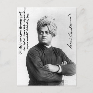 Swami Vivekananada in Amerika 1893 Vintage Postkar Postkarte