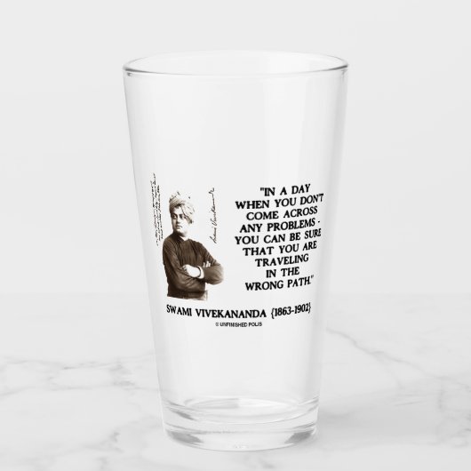 Swami Vivekananda auf dem falschen Weg Glas (Vorderseite)