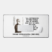 Swami Vivekananda Einheitsgeheimnis von allem Schreibtischunterlage (Tastatur & Maus)
