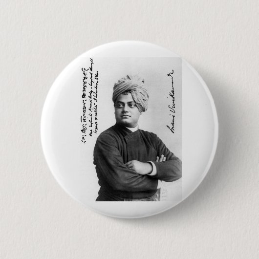 Swami Vivekananda Knopf-Foto Button (Vorderseite)