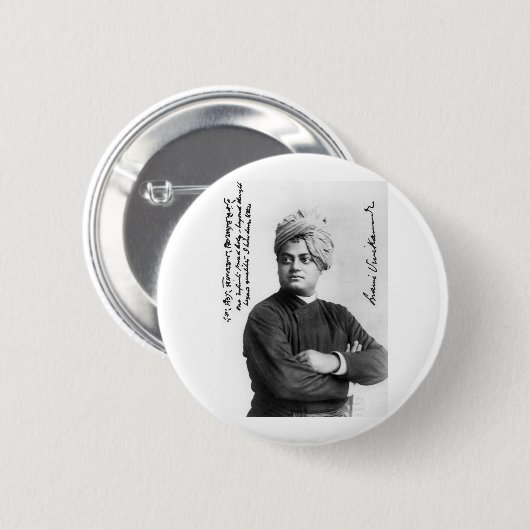 Swami Vivekananda Knopf-Foto Button (Vorne & Hinten)