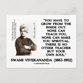 Swami Vivekananda wächst spirituell von innen hera Postkarte
