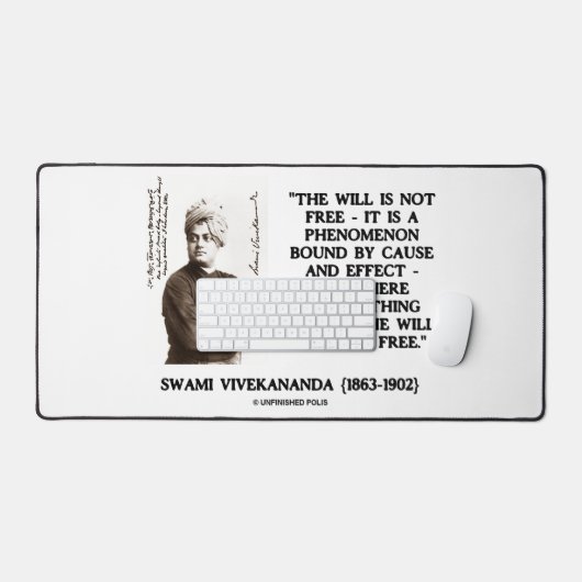 Swami Vivekananda wird keine freie Ursache haben Schreibtischunterlage (Tastatur & Maus)