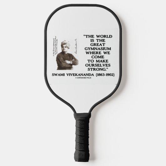 Swami Vivekananda World Great Gymnasium Strong Qte Pickleball Schläger (Rückseite)