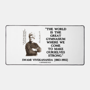 Swami Vivekananda World Great Gymnasium Strong Qte Schreibtischunterlage