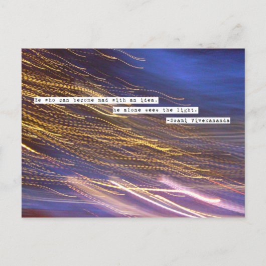 Swami Vivekananda Zitat Postkarte (Vorderseite)
