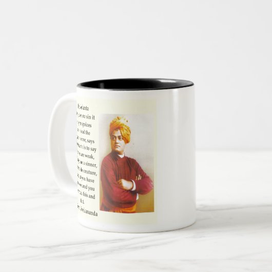 Swami Vivekananda Zweifarbige Tasse (Vorderseite Links)