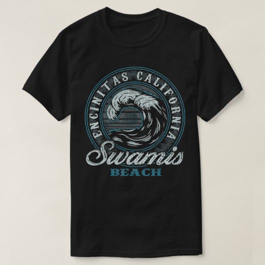 Swamis Retro Wave Circle Beach Geschenk T-Shirt (Design vorne)