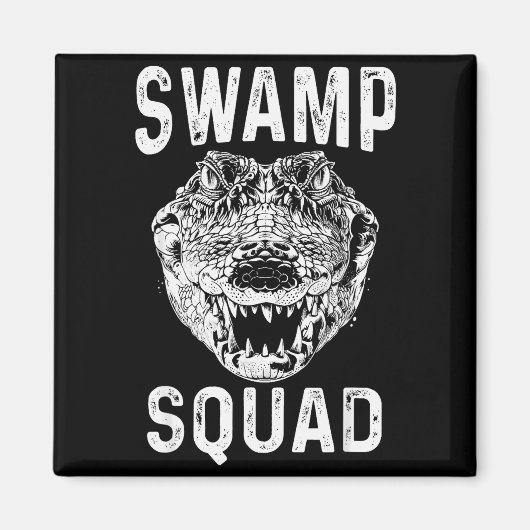 Swamp Alligator Squad Reptile Gator Lovers Funny  Magnet (Vorne)