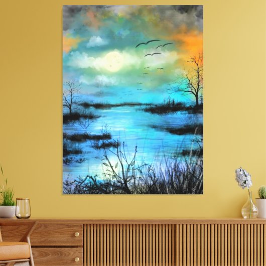 Swamp Canvas Print Leinwanddruck (Insitu (Wohnzimmer))