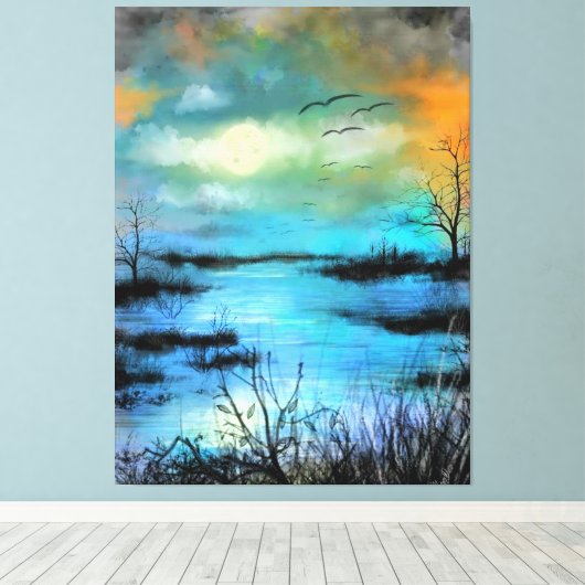 Swamp Canvas Print Leinwanddruck (Insitu (Holzboden))