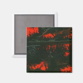 "Swamp Fire #1" Abstrakt Art Magnet (Vorderseite/Rückseite)
