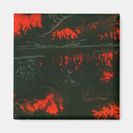 "Swamp Fire #1" Abstrakt Art Magnet (Vorne)